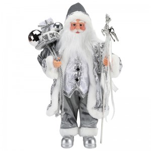 45 ~ 62cm Noël debout santa claus ornement décoration figurine collection tissu festival de vacances de Noël en peluche