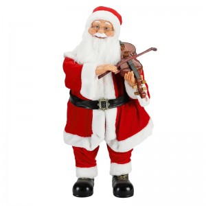 80cm Éclairage de Noël animé Musical Santa Claus avec décoration Orneure Figurine traditionnelle